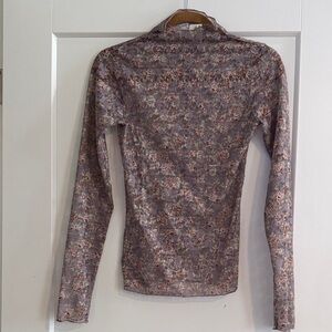 Elegant Floral Long Sleeve Lace Top